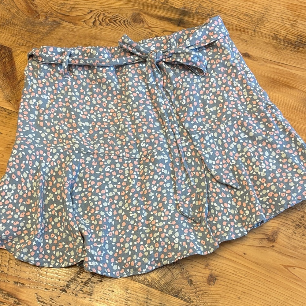 URBAN Romantics Blue and Pink Patterned Skirt